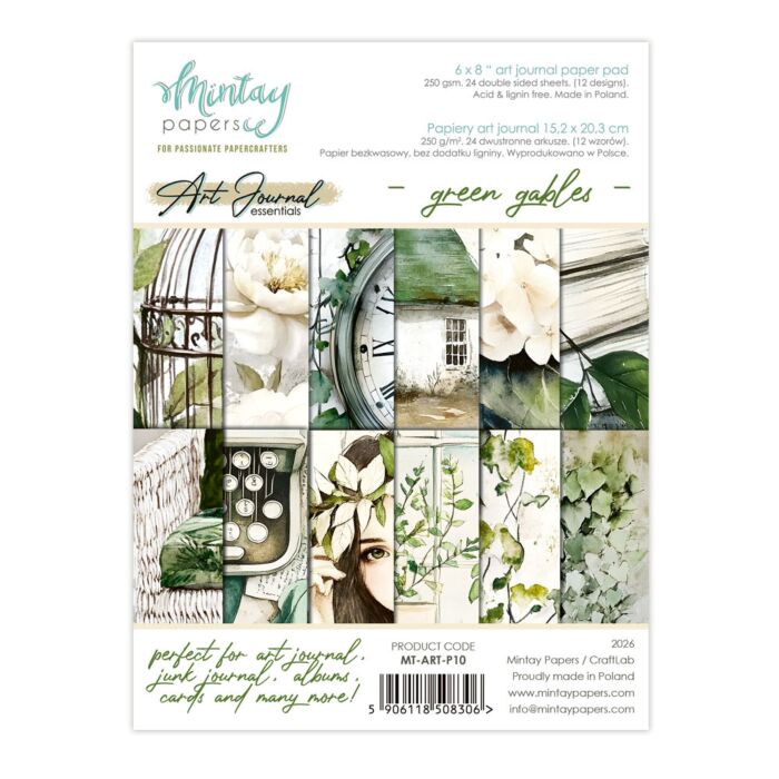 Mintay Papers Green Gables 6X8 Art Journal Paper Pad
