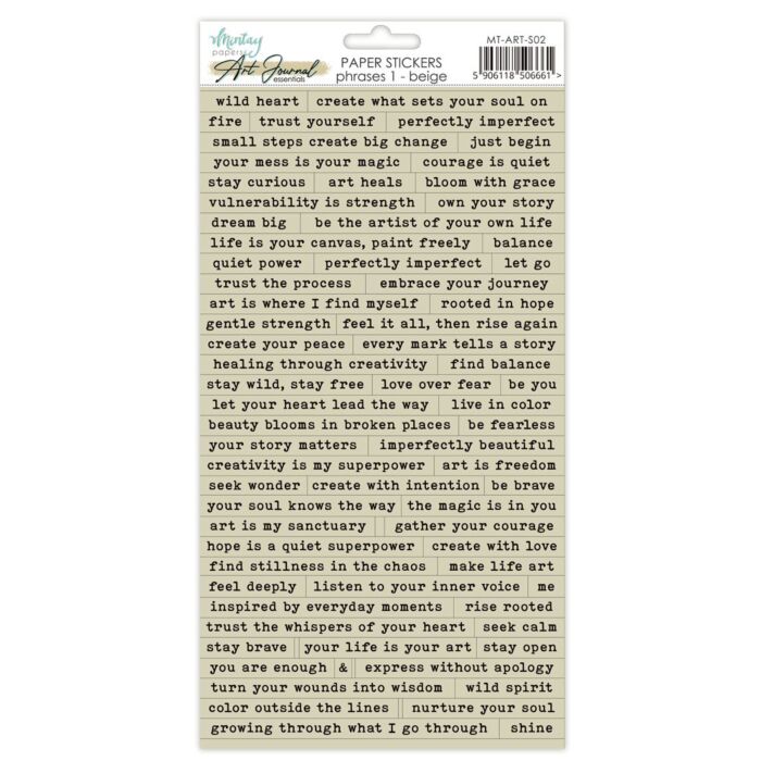 Mintay Papers 6X12 Art Journal Paper Stickers
