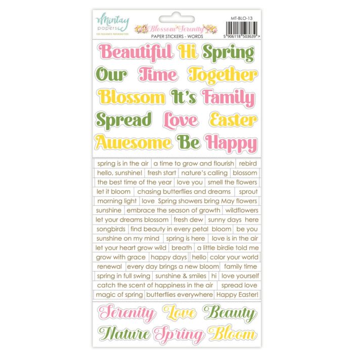 Mintay Papers 6X12 Paper Stickers