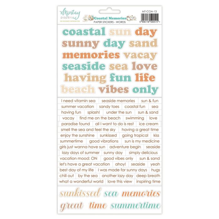 Mintay Papers 6X12 Paper Stickers
