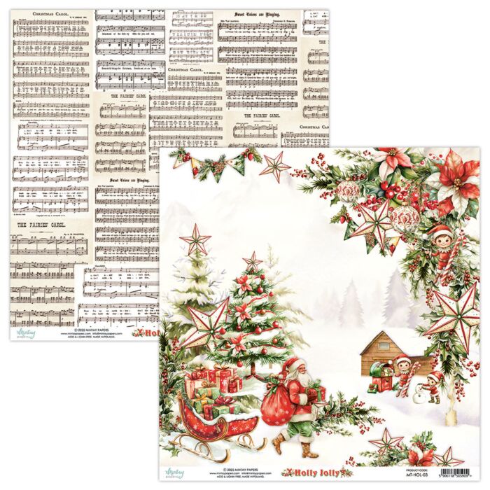 Mintay Holly Jolly 12x12 Patterned Paper 03