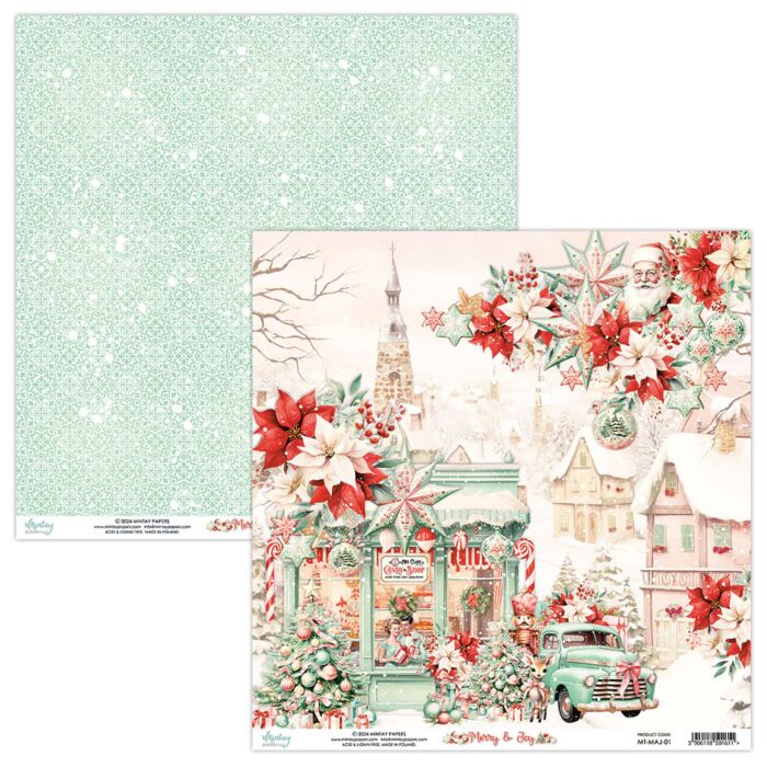 Mintay Merry & Joy 12x12 Patterned Paper 01
