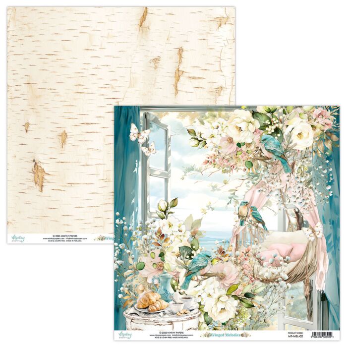 Mintay Winged Melodies 12x12 Patterned Paper 02