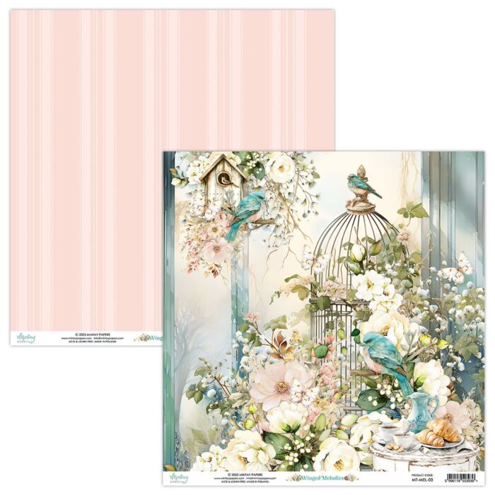 Mintay Winged Melodies 12x12 Patterned Paper 03