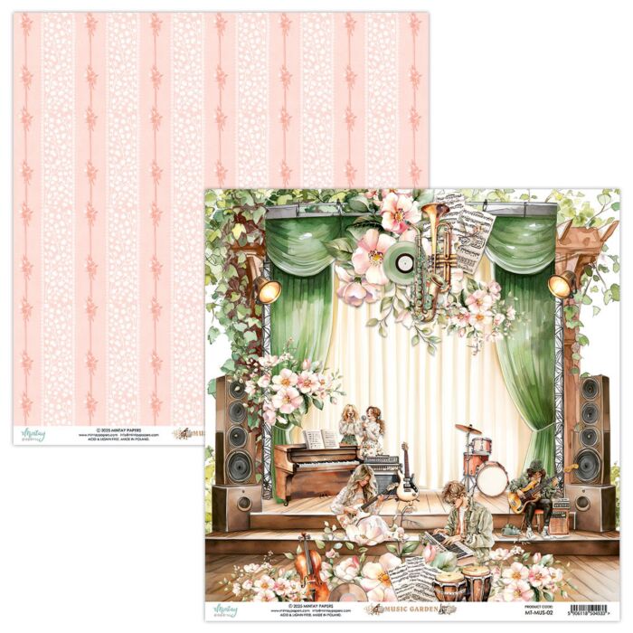 Mintay Music Garden 12x12 Patterned Paper 02