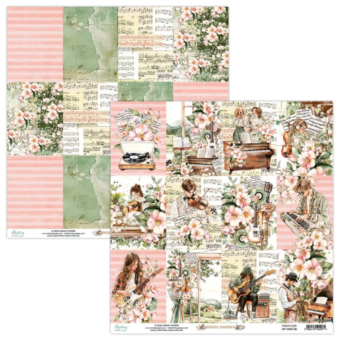 Mintay Music Garden 12x12 Patterned Paper 06
