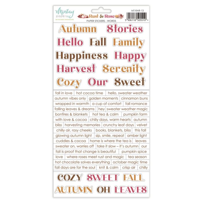 Mintay Papers 6X12 Paper Stickers