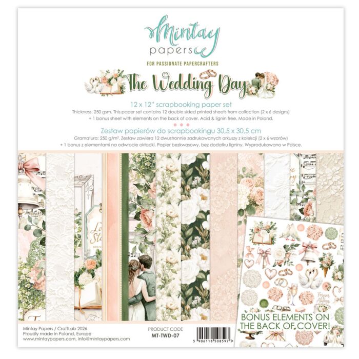 Mintay Papers Wedding Day 12X12 Paper Set