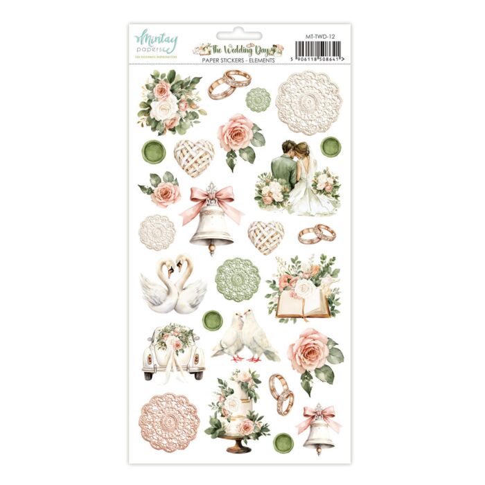 Mintay Papers Wedding Day 6X12 Paper Stickers - Elements