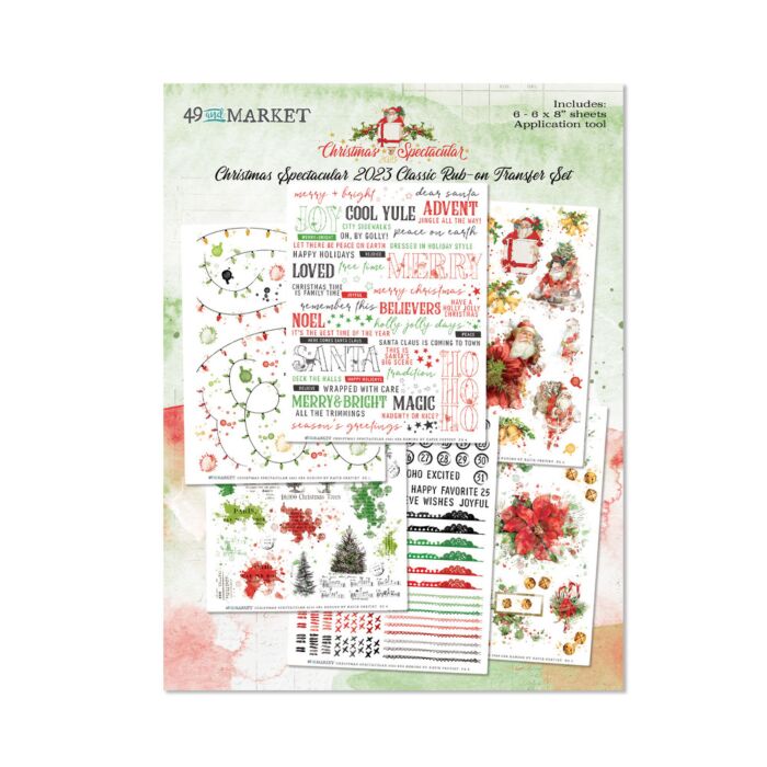 49 and Market 6X8 Classic Rub-on Transfer Set