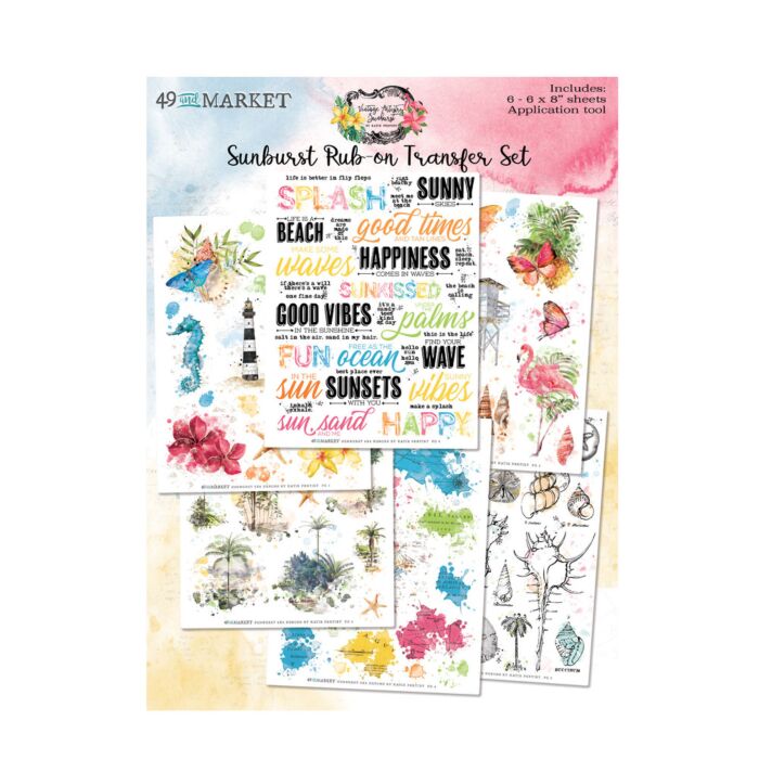 49 and Market 6X8 Rub-on Transfer Set
