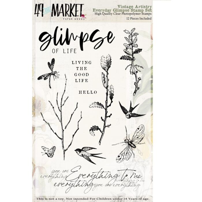 49 And Market Clear Stamps 4"X6" Vintage Artistry Everyday Glimpse