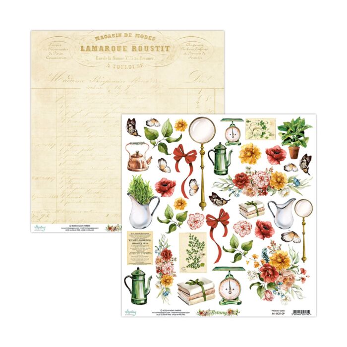 Mintay 12 X 12 ELEMENTS PAPER - BOTANY