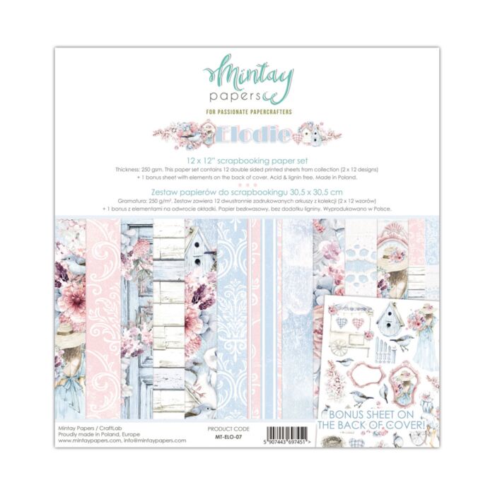 Mintay 12 X 12 PAPER SET - ELODIE