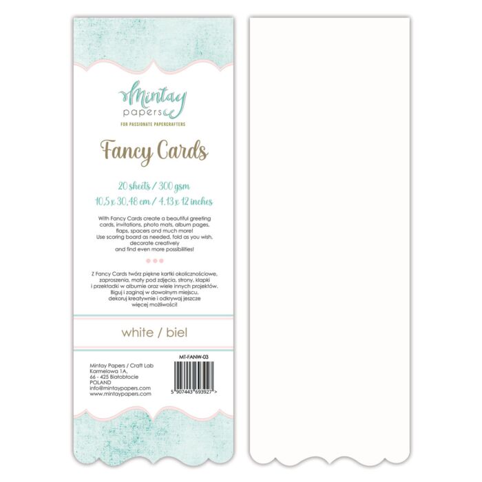 Mintay Fancy Cards White
