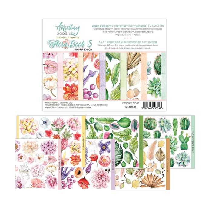 Mintay - 6 X 8 FLORA BOOK 5 - ELEMENTS FOR PRECISE CUTTING