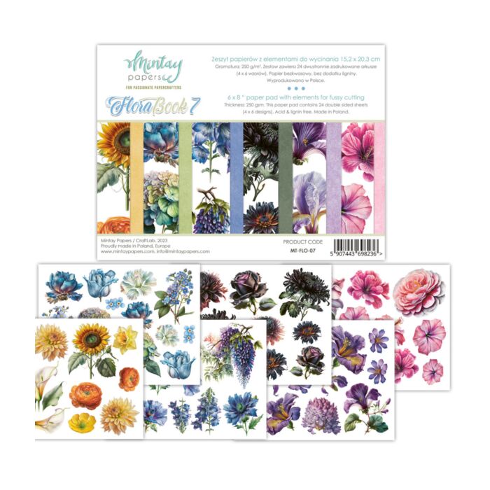 Mintay 6 X 8 BOOK - ELEMENTS FOR PRECISE CUTTING - FLORA 7