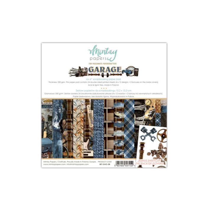 Mintay 6 X 6 PAPER PAD - GARAGE