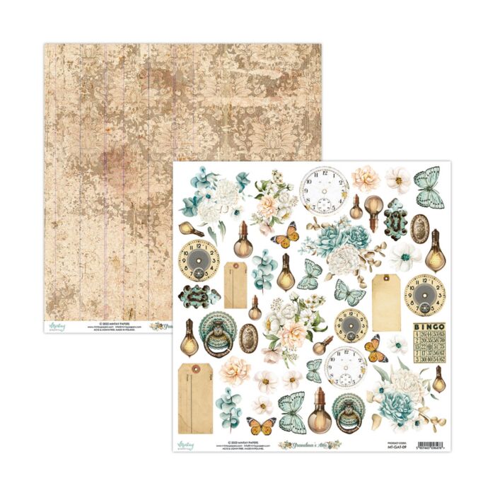 Mintay 12 X 12 ELEMENTS PAPER - GRANDMA'S ATTIC