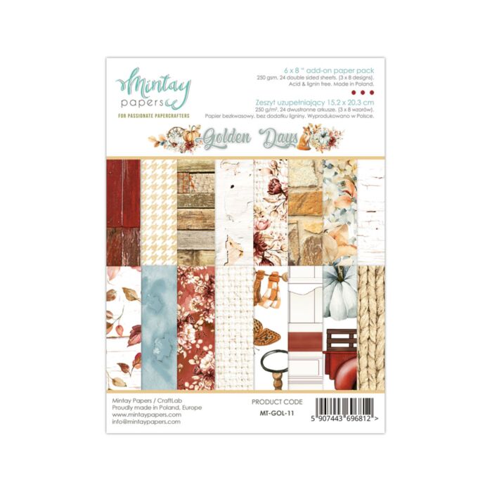 Mintay - 6 X 8 ADD-ON PAPER PAD - GOLDEN DAYS