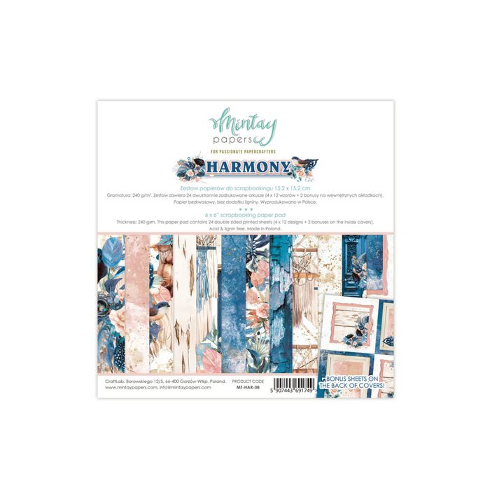 Mintay - 6 X 6 PAPER PAD - HARMONY