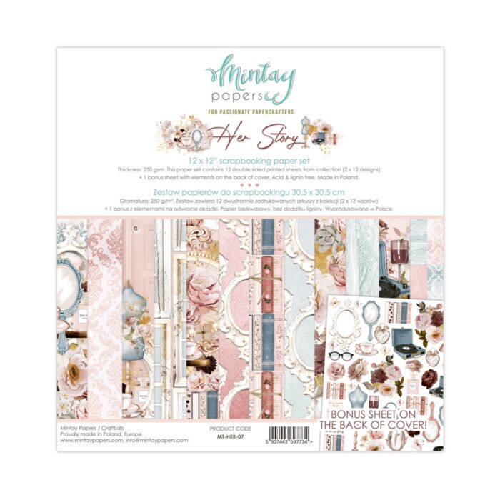 Mintay 12 X 12 PAPER SET - HER STORY