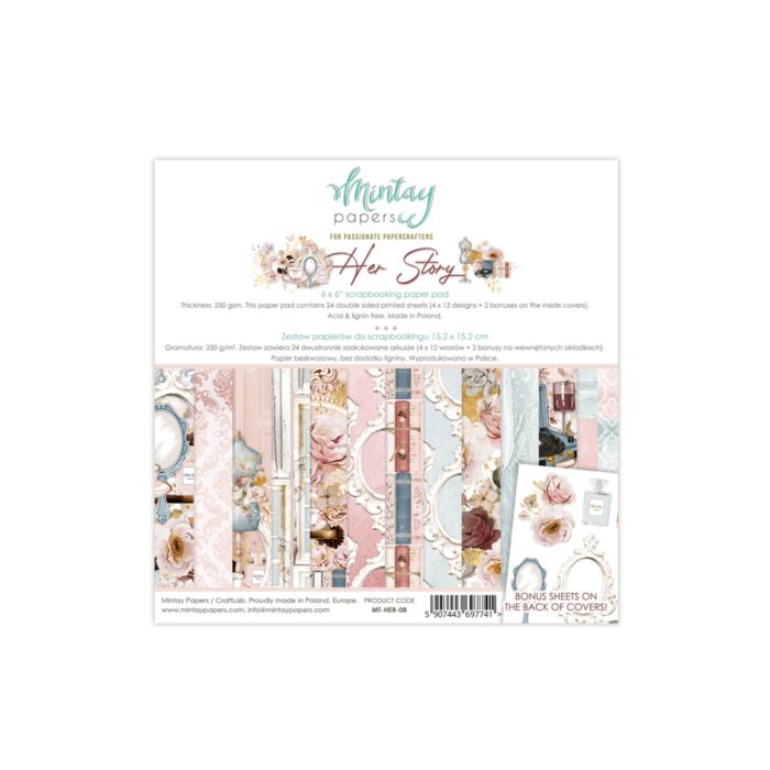 Mintay 6 X 6 PAPER PAD - HER STORY