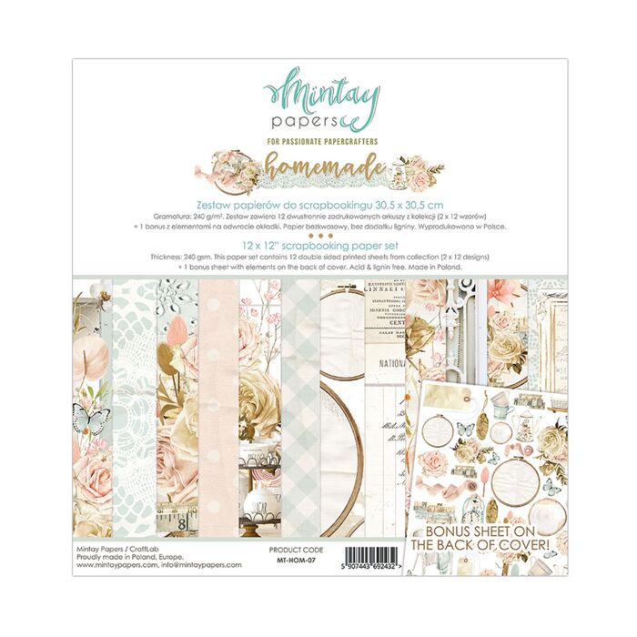 Mintay - 12x12 Paper Set - Homemade *Discontinued*
