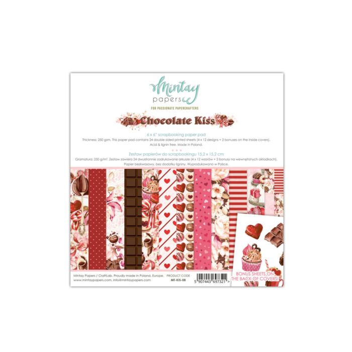 Mintay 6 X 6 PAPER PAD - CHOCOLATE KISS
