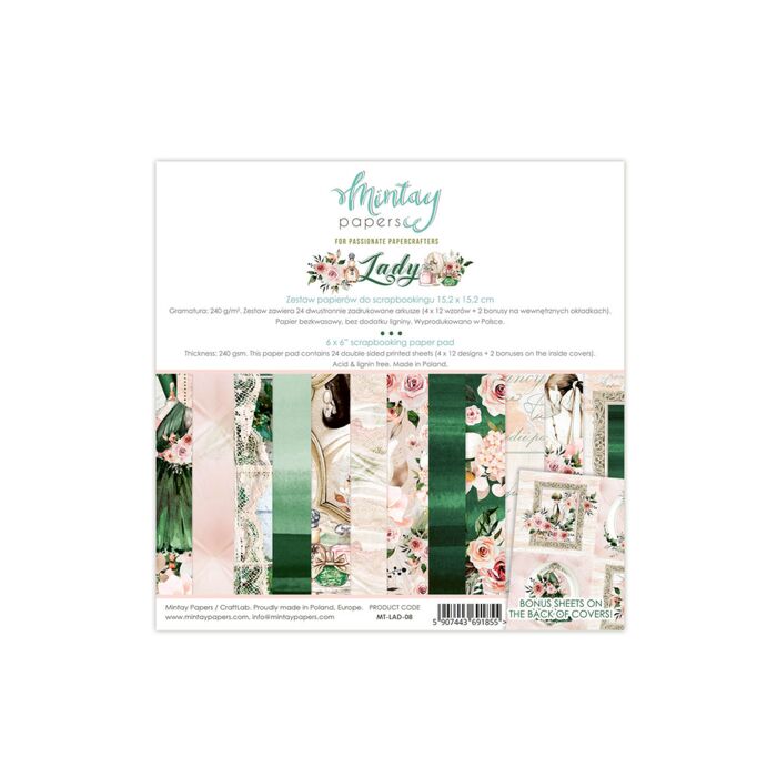 Mintay - 6 X 6 PAPER PAD - LADY