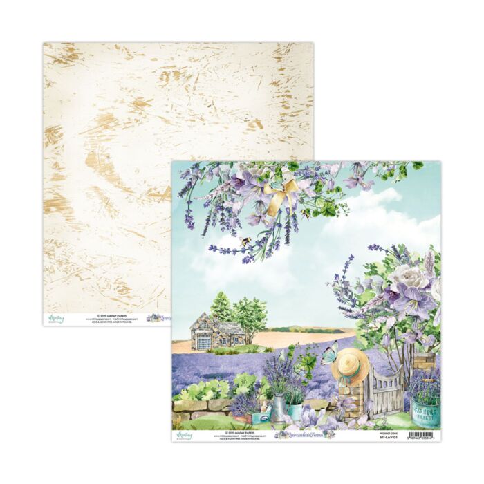 Mintay 12 X 12 PAPER - LAVENDER FARM 01