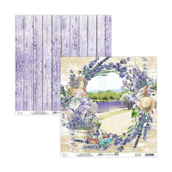 Mintay 12 X 12 PAPER - LAVENDER FARM 02