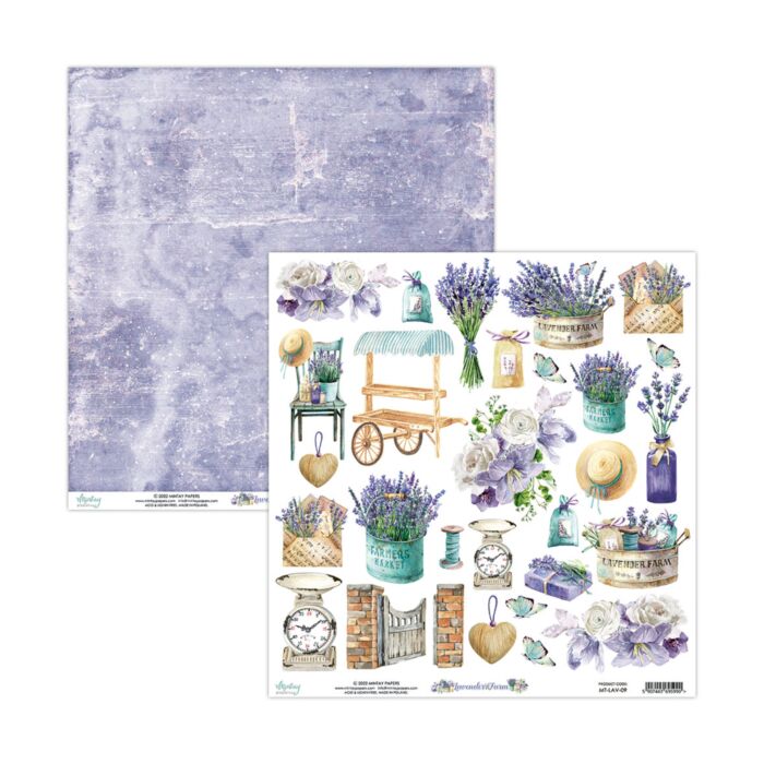 Mintay 12 X 12 ELEMENTS PAPER - LAVENDER FARM