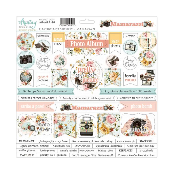 Mintay - 12 X 12 CARDBOARD STICKERS - MAMARAZZI