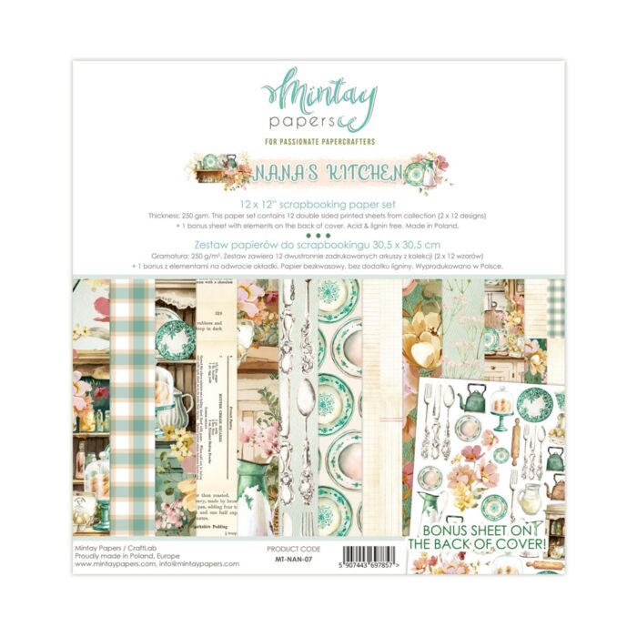 Mintay 12 X 12 PAPER SET - NANA'S KITCHEN