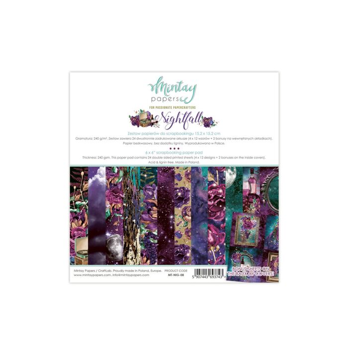 Mintay - 6 X 6 PAPER PAD - NIGHTFALL *Discontinued*