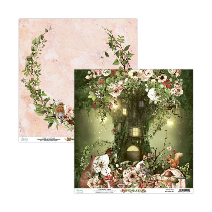 Mintay - 12 X 12 PAPER - WOODLAND 02 *Discontinued*