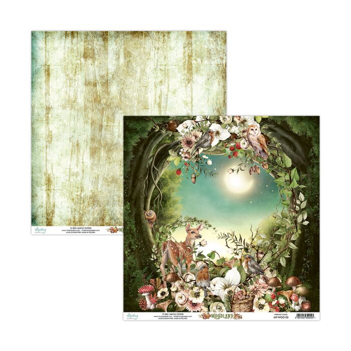 Mintay - 12 X 12 PAPER - WOODLAND 03 *Discontinued*