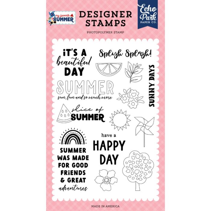 Echo Park My Favorite Summer: Splish Splash Stamp Set