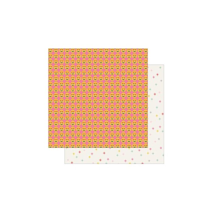 Simple Stories - Double sided paper - Emoji Love - OMG