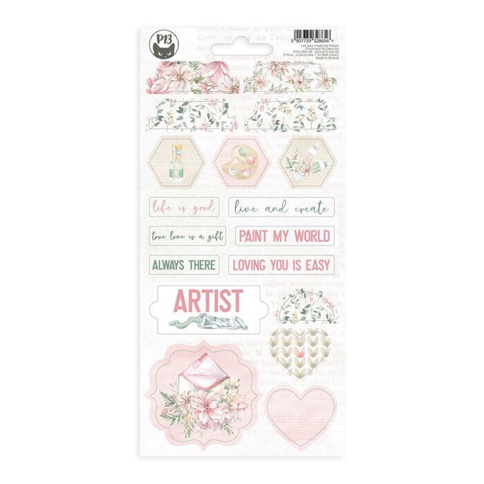 P13 Chipboard Sticker Sheet