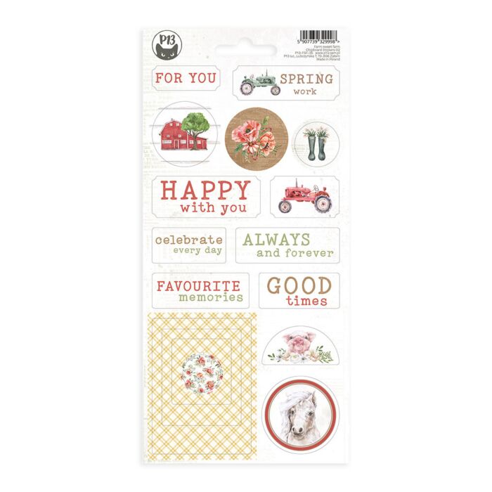 P13 Chipboard Sticker Sheet
