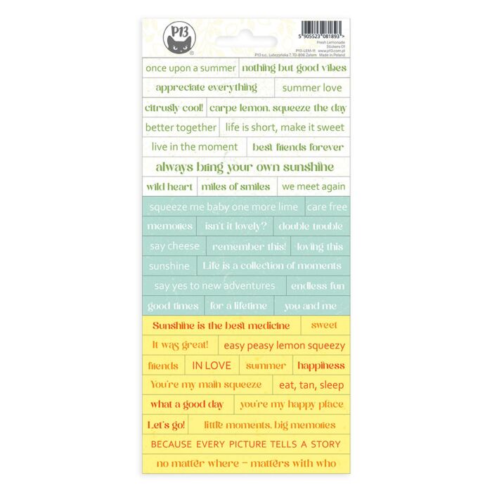 P13 Sticker Sheet