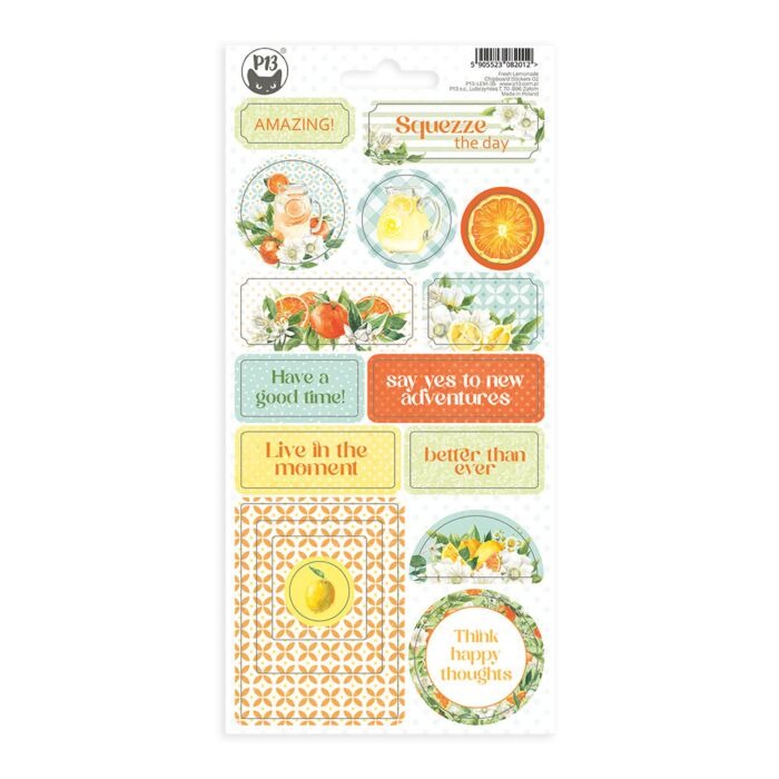 P13 Chipboard Sticker Sheet