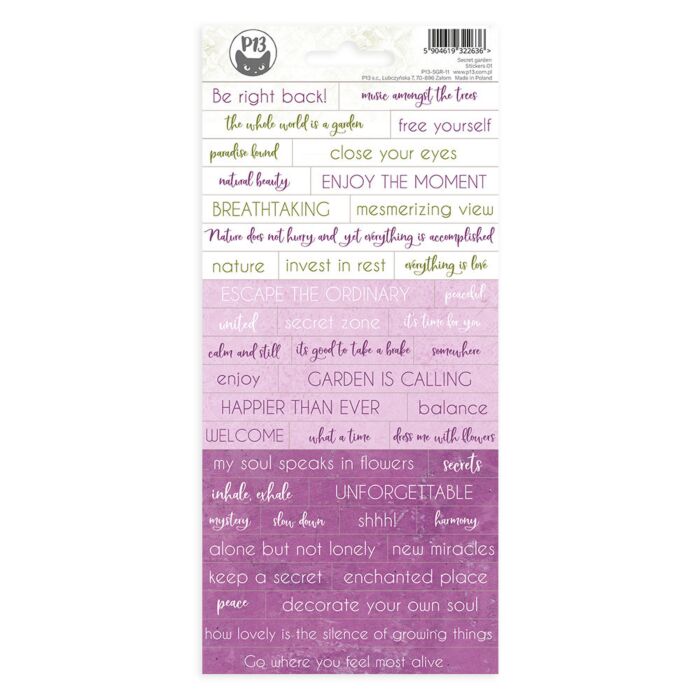 P13 Sticker Sheet