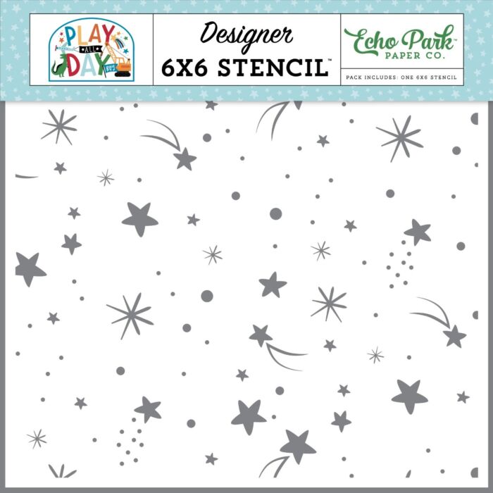 Echo Park Play All Day Boy: Shoot For The Stars Stencil