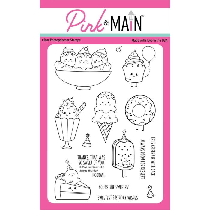 Pink and Main Clear Stamp