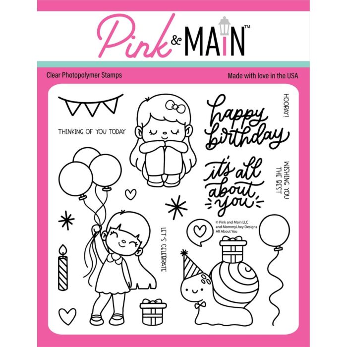 Pink and Main Clear Stamp