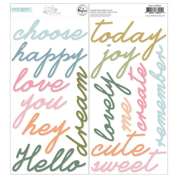 Pinkfresh Studio Puffy Phrases