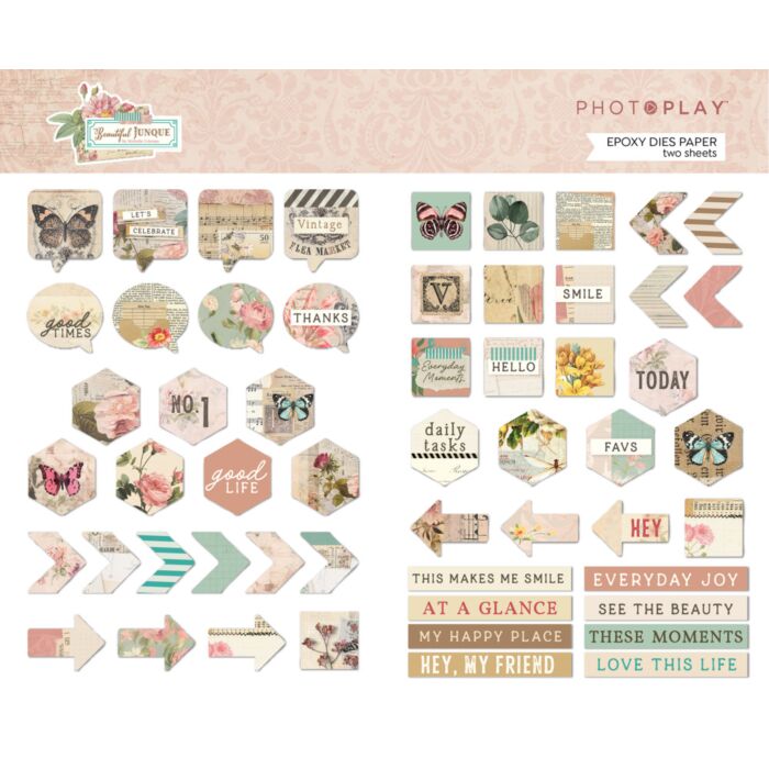 Photo Play Paper Pre-Colored Epoxy Dies Paper Pack